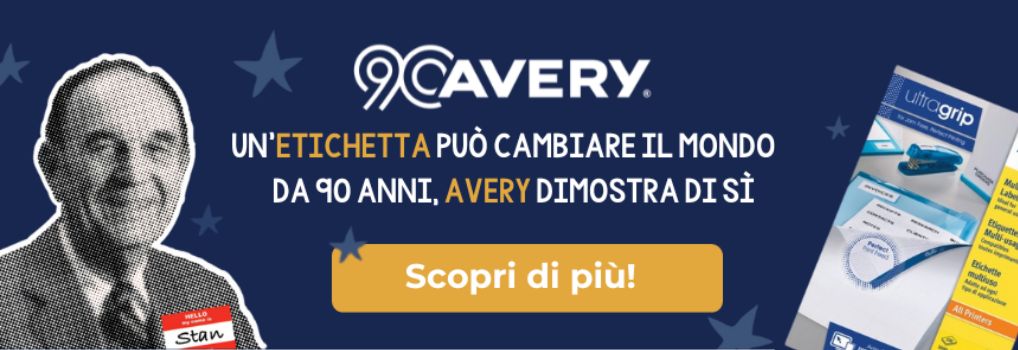 Avery 90 anni di etichette
